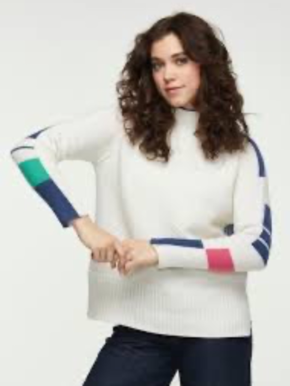 Zaket & Plover’s Check Funnel Neck Sweater 25% Merino Wool, 30% Cotton, 45% Nylo